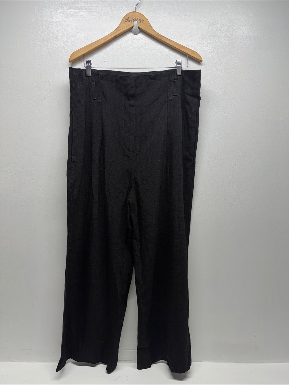3.1 Philip Lim Trousers High Waisted Pleated Stretch Pants Heavyweight Black 12